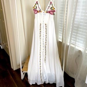 Forever 21 Embroidered maxi dress